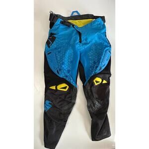 Thor Fuse Motorcycle Pants Men's 32 Blue/Black Pre-Curved Knee Adjustable Waist